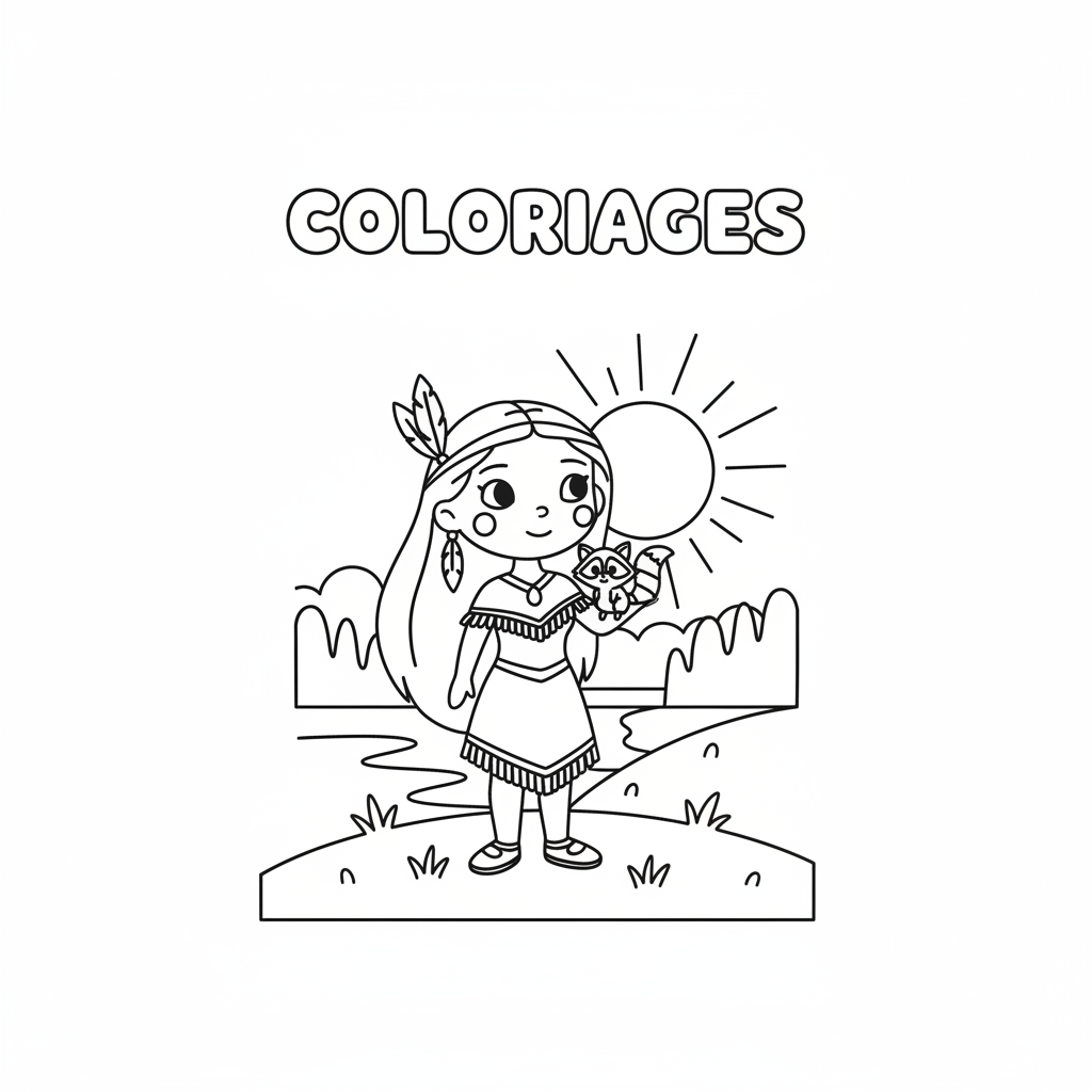 Coloriage coloriages pocahontas 1