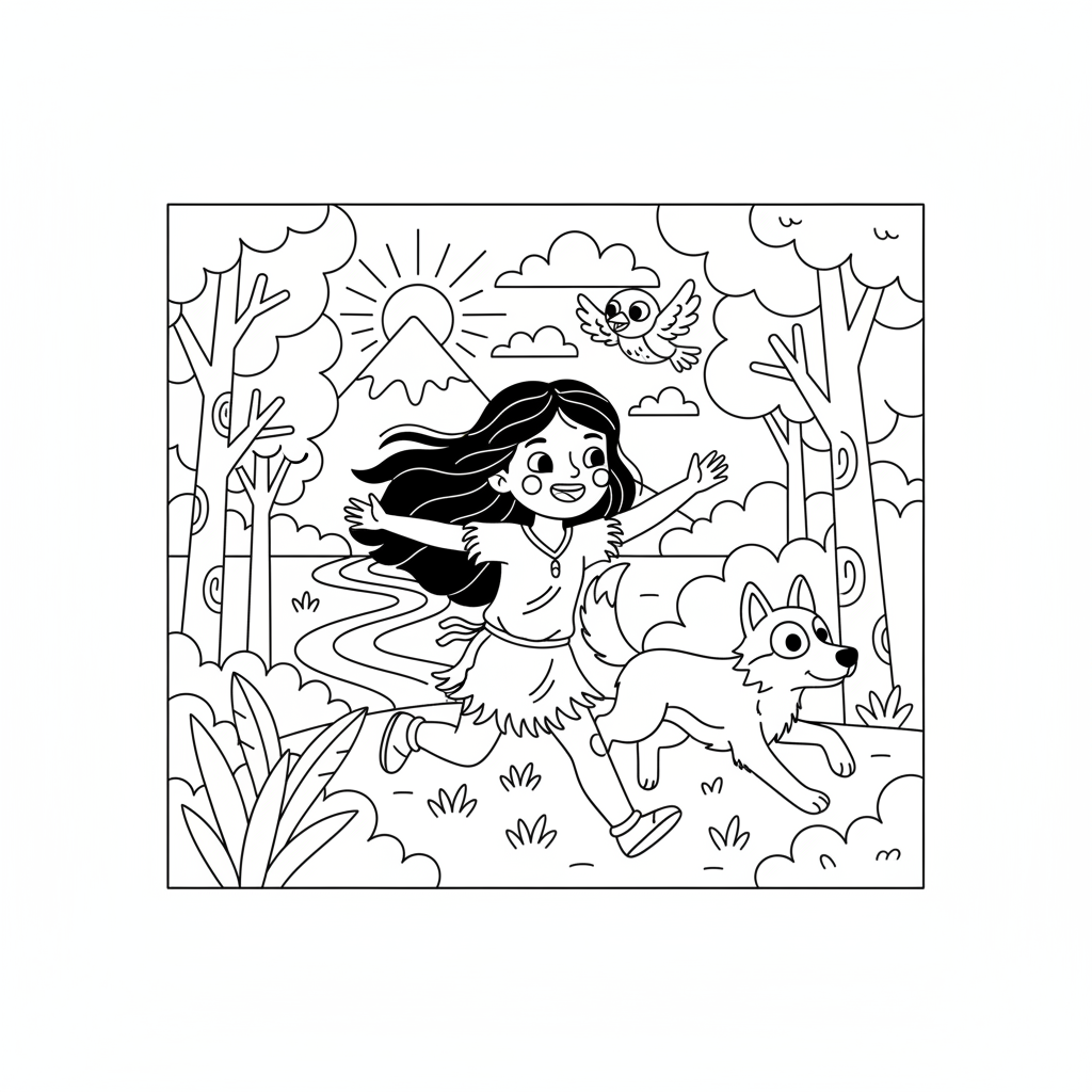 Coloriage coloriages pocahontas 5