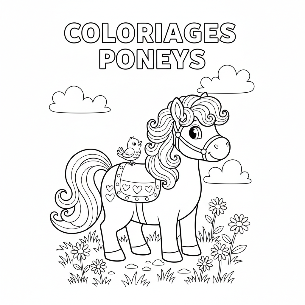 Coloriage coloriages poneys à imprimer 2