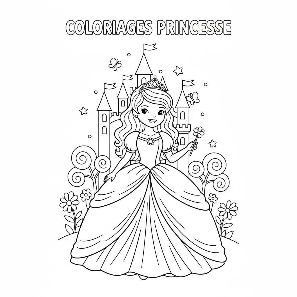 Coloriage coloriages princesse disney 1