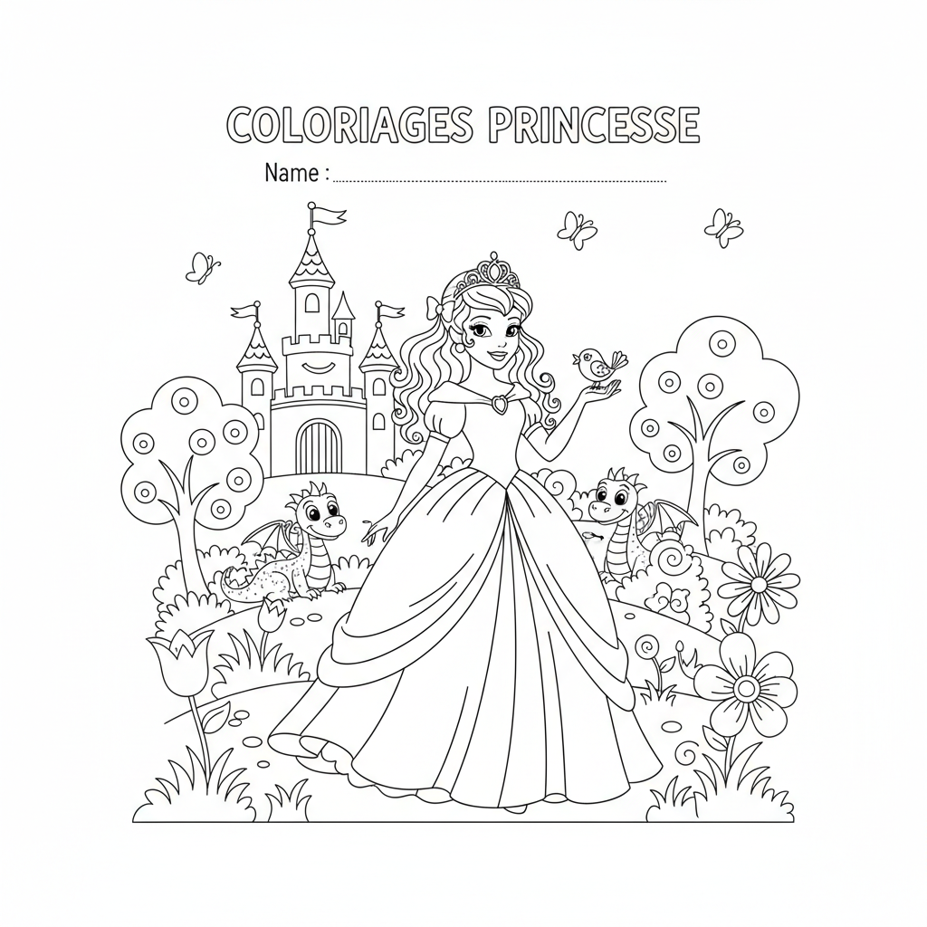 Coloriage coloriages princesse disney 2