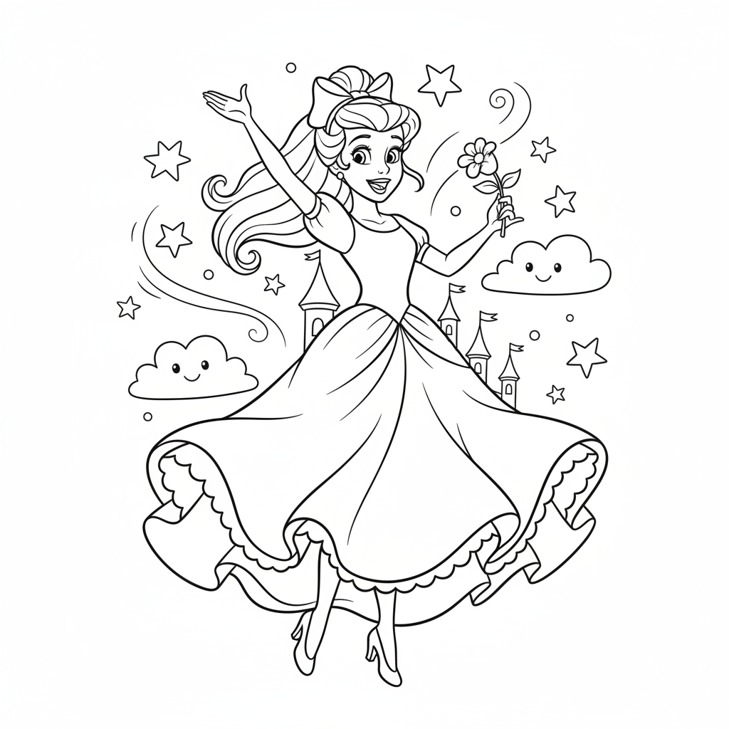 Coloriage coloriages princesse disney 5