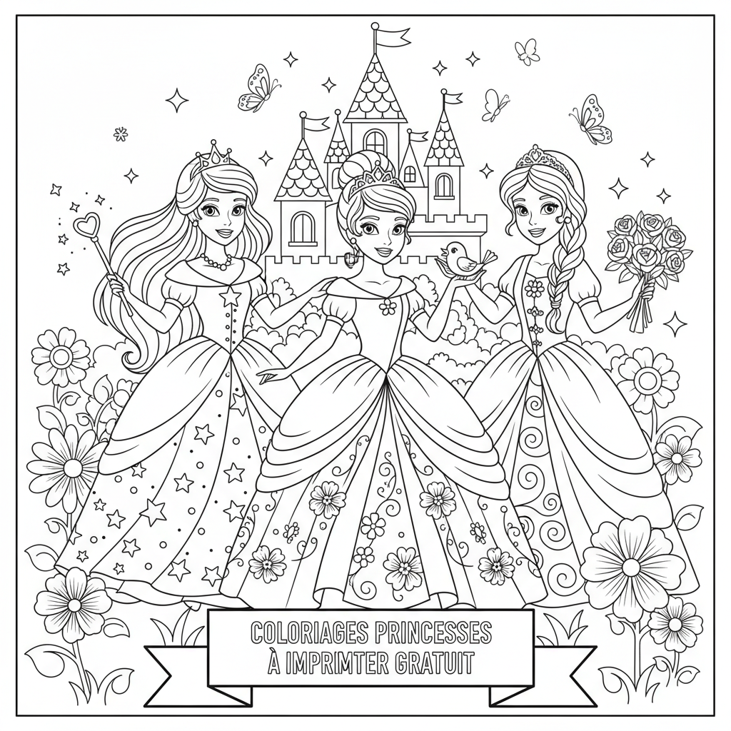 Coloriage coloriages princesses disney à imprimer gratuit 2