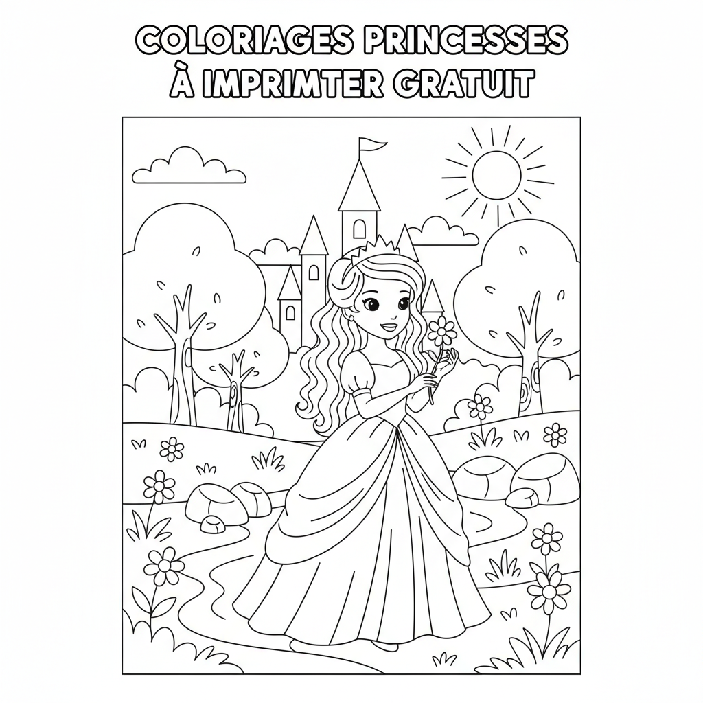 Coloriage coloriages princesses disney à imprimer gratuit 3