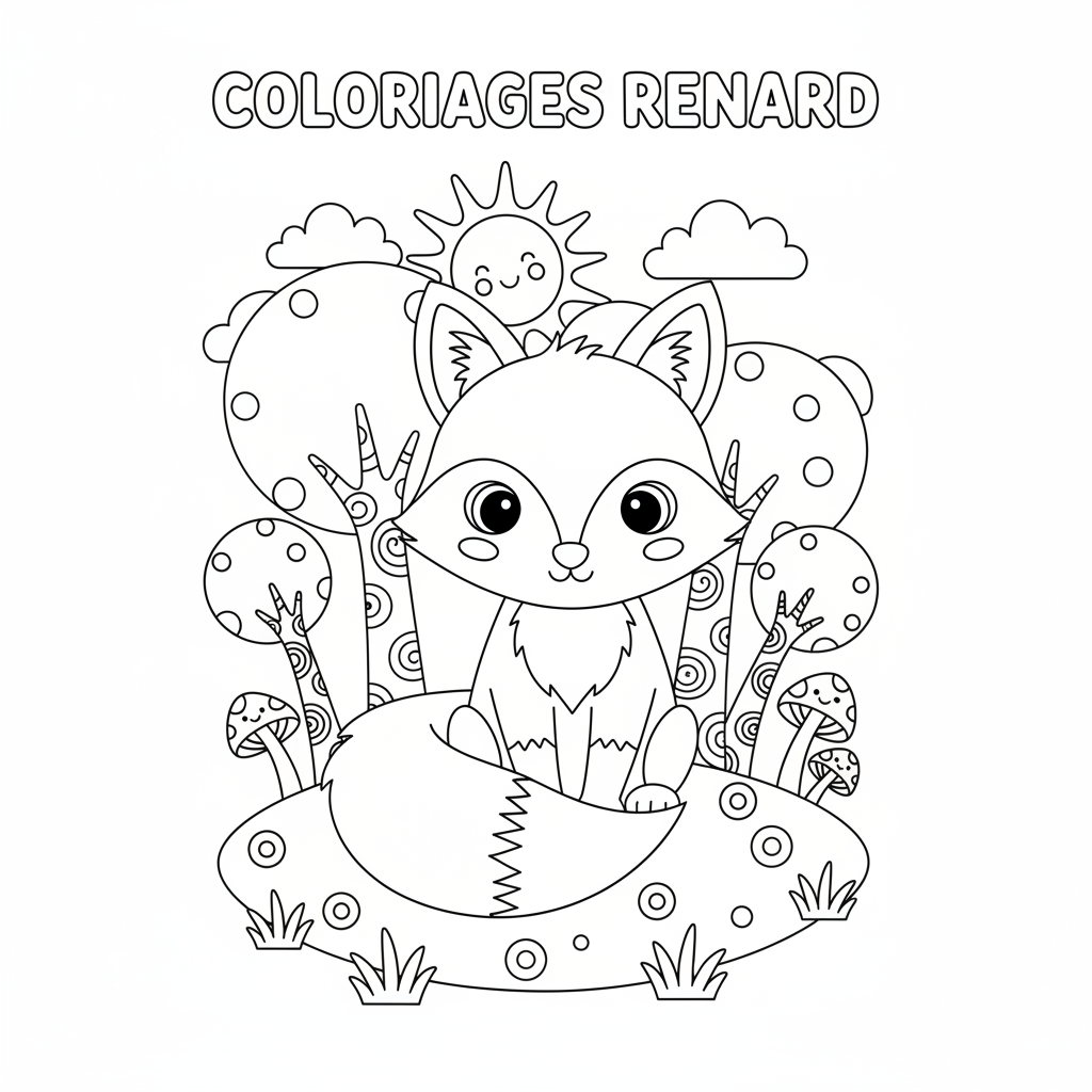 Coloriage coloriages renard 2