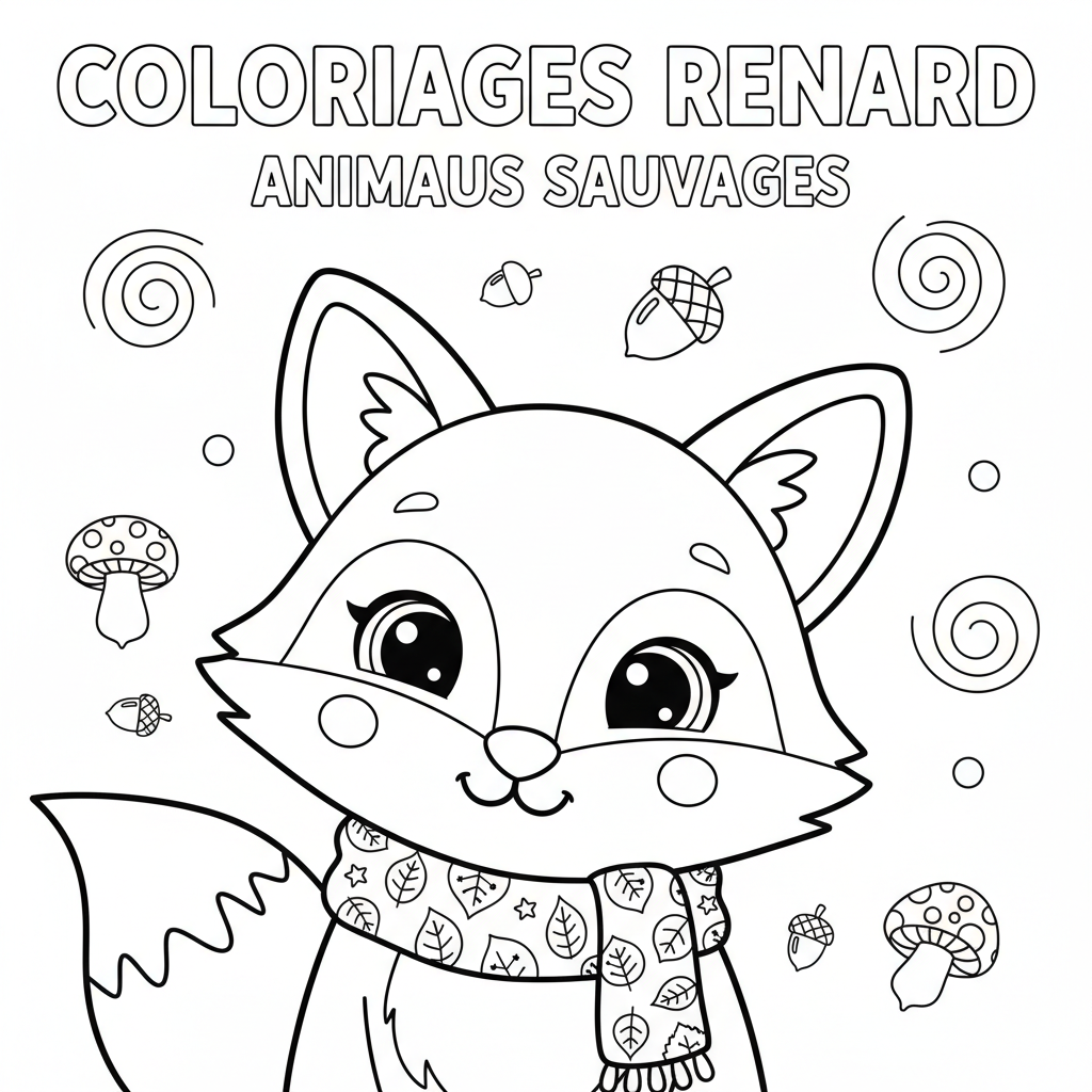 Coloriage coloriages renard 4