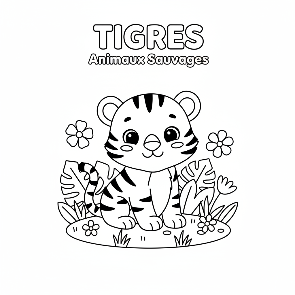 Coloriage Coloriages Tigres Gratuit à Imprimer