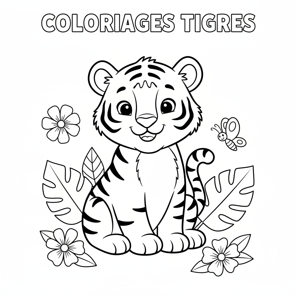 Coloriage coloriages tigres 2