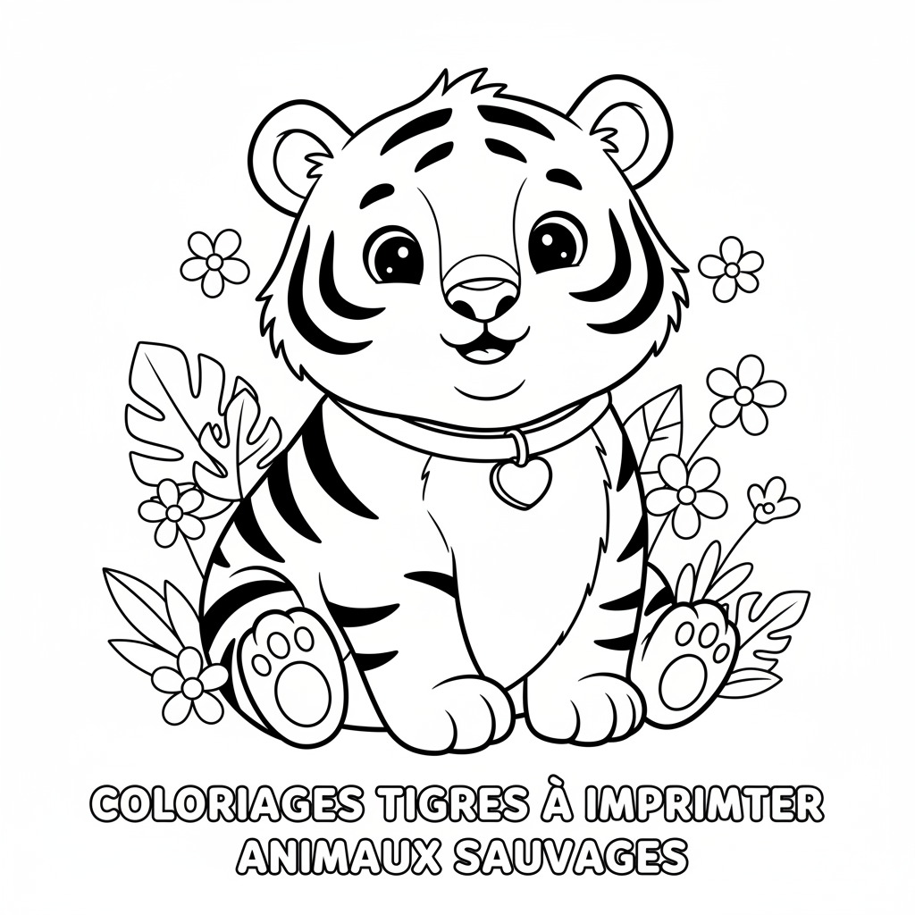 Coloriage Coloriages Tigres À Imprimer Gratuit pour Enfants