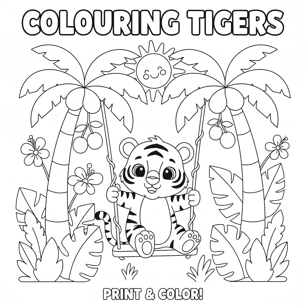 Coloriage coloriages tigres à imprimer 2