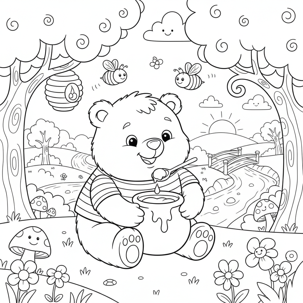 Coloriage coloriages winnie l'ourson 3