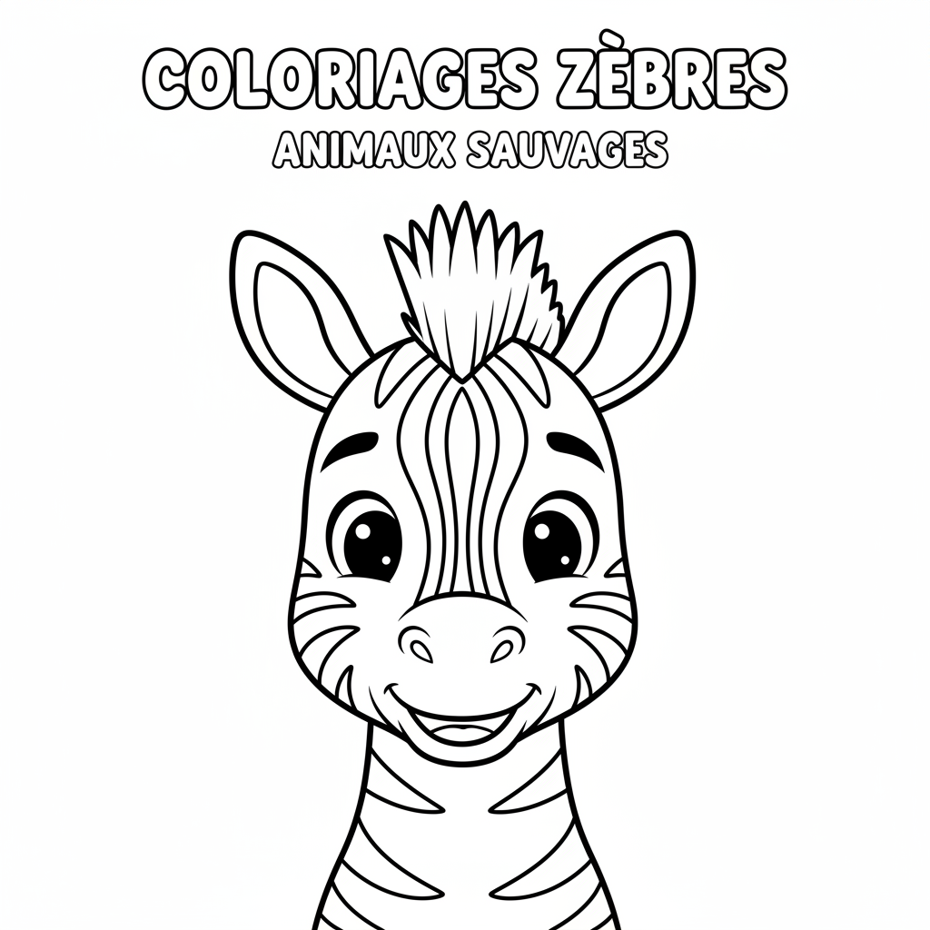 Coloriage coloriages zèbres 4