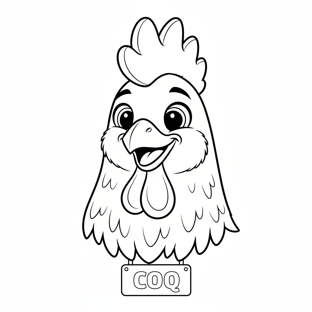 Coloriage coq coloriage 4
