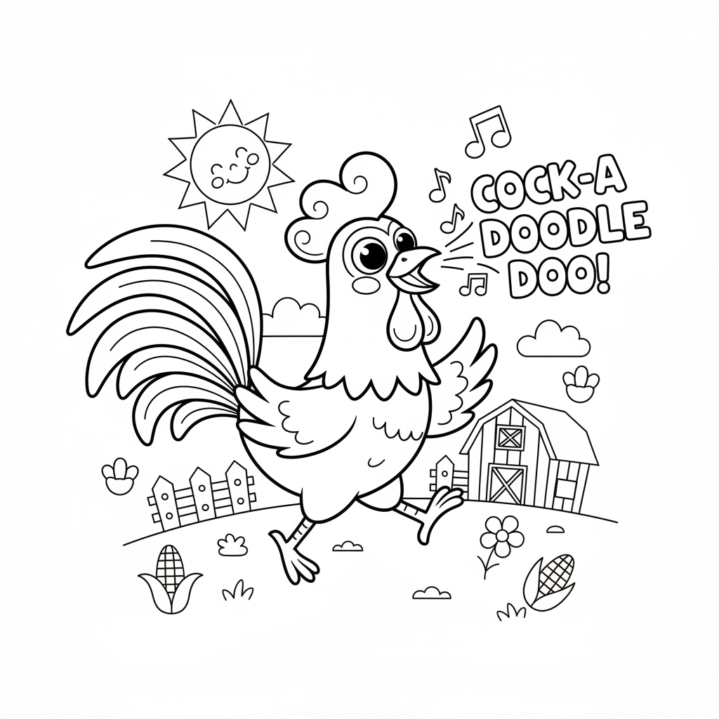 Coloriage coq coloriage 5