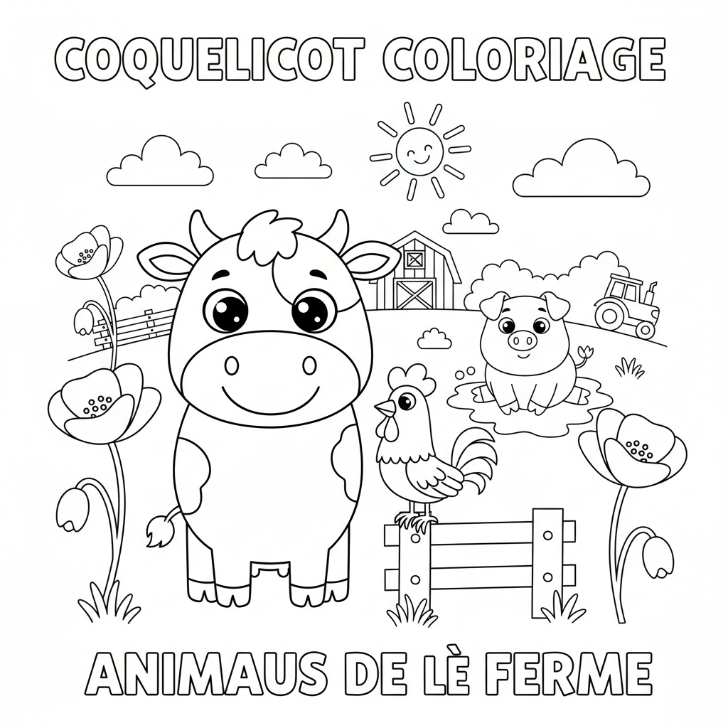 Coloriage coquelicot coloriage
