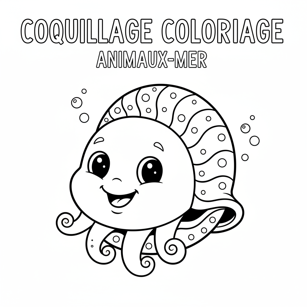 Coloriage coquillage coloriage 4