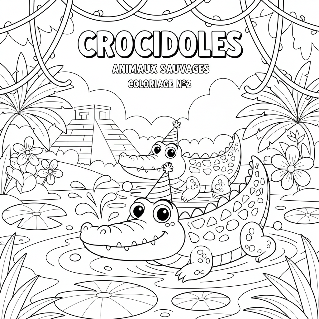 Coloriage crocodiles coloriage 2