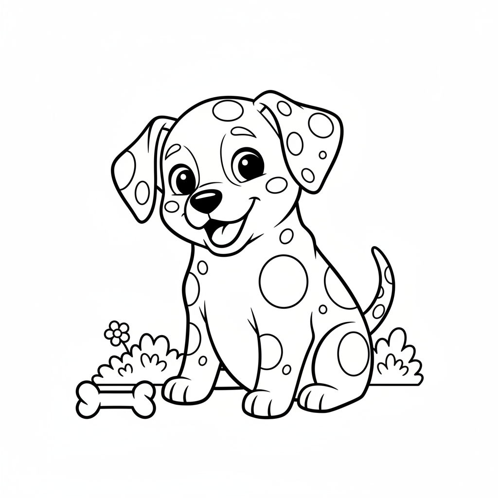 Dalmatien Coloriage Gratuit à Imprimer pour Enfants