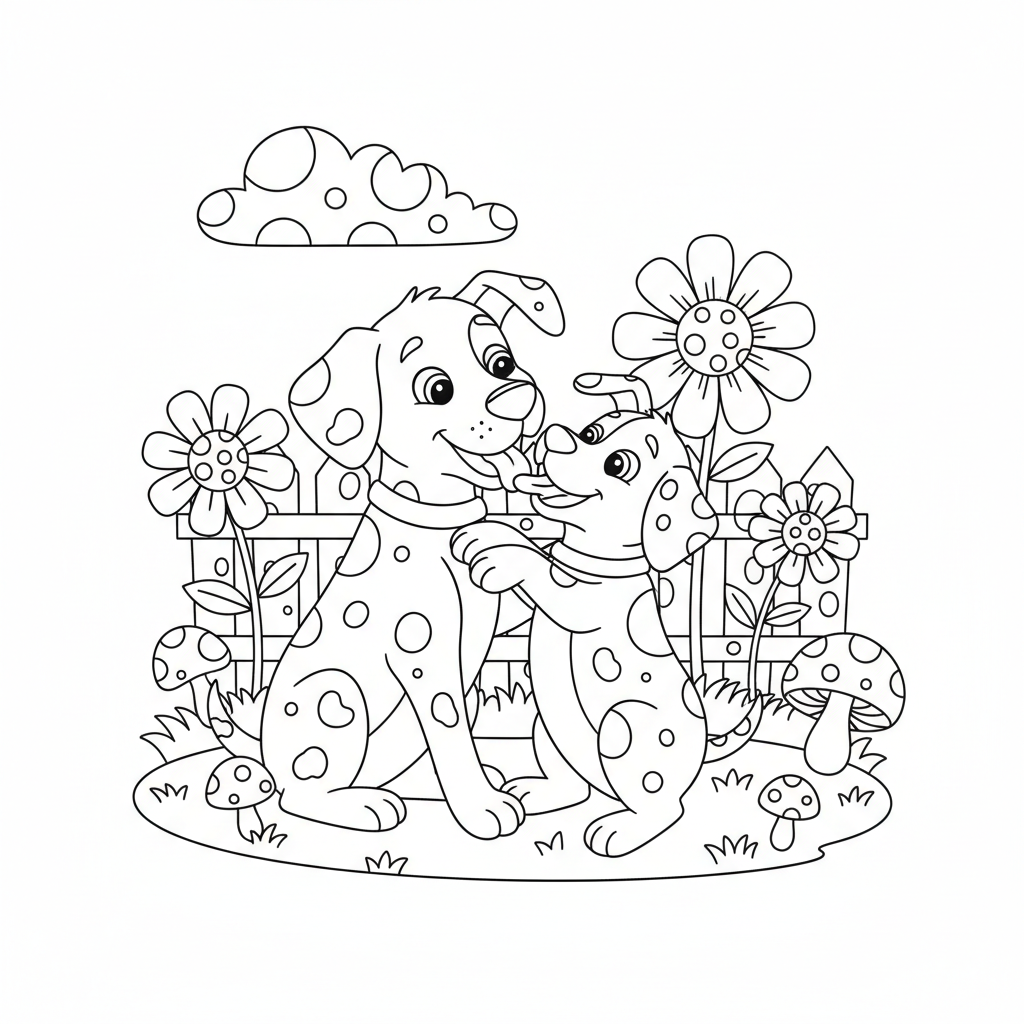 Coloriage dalmatien coloriage 2