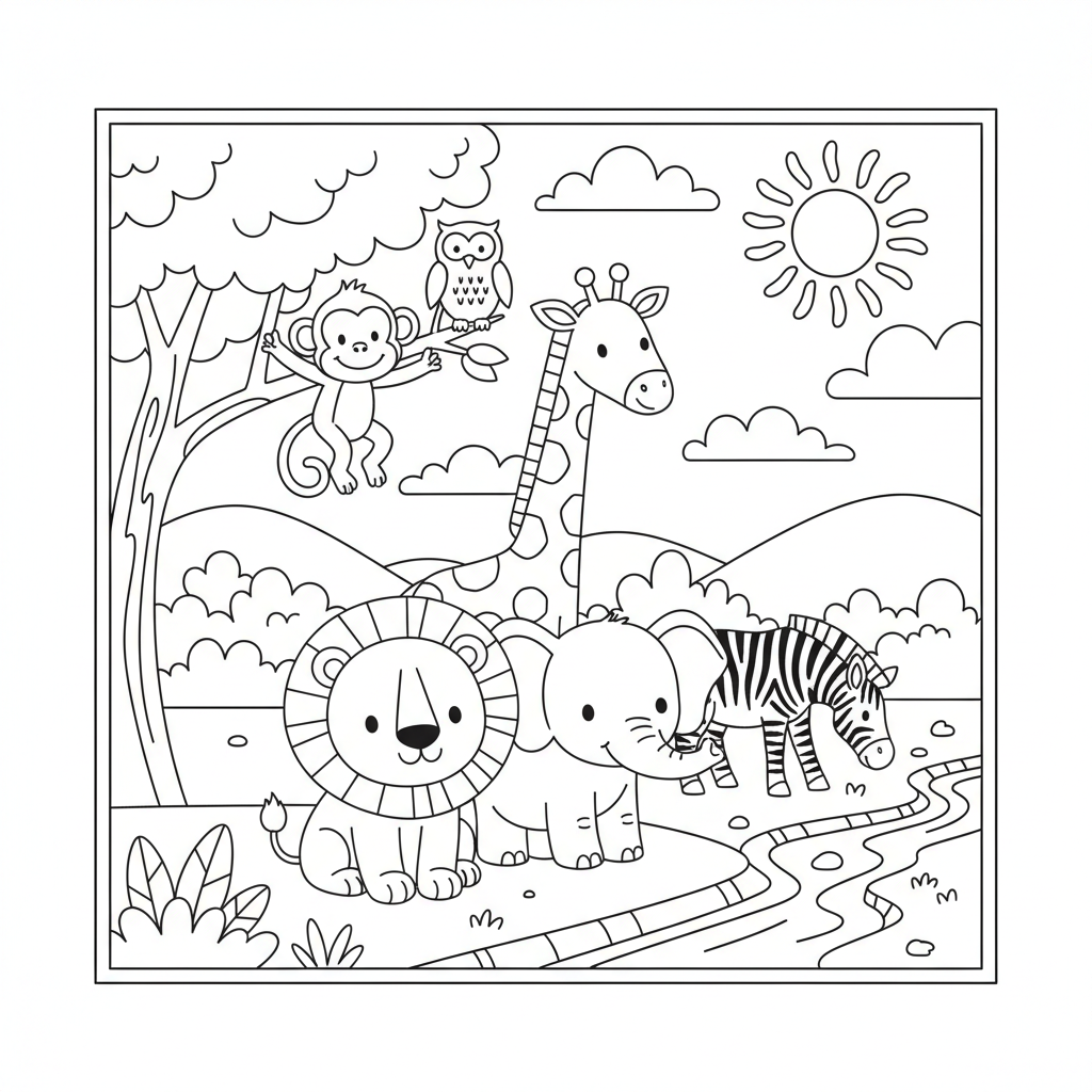 Coloriage dessin animaux coloriage 3