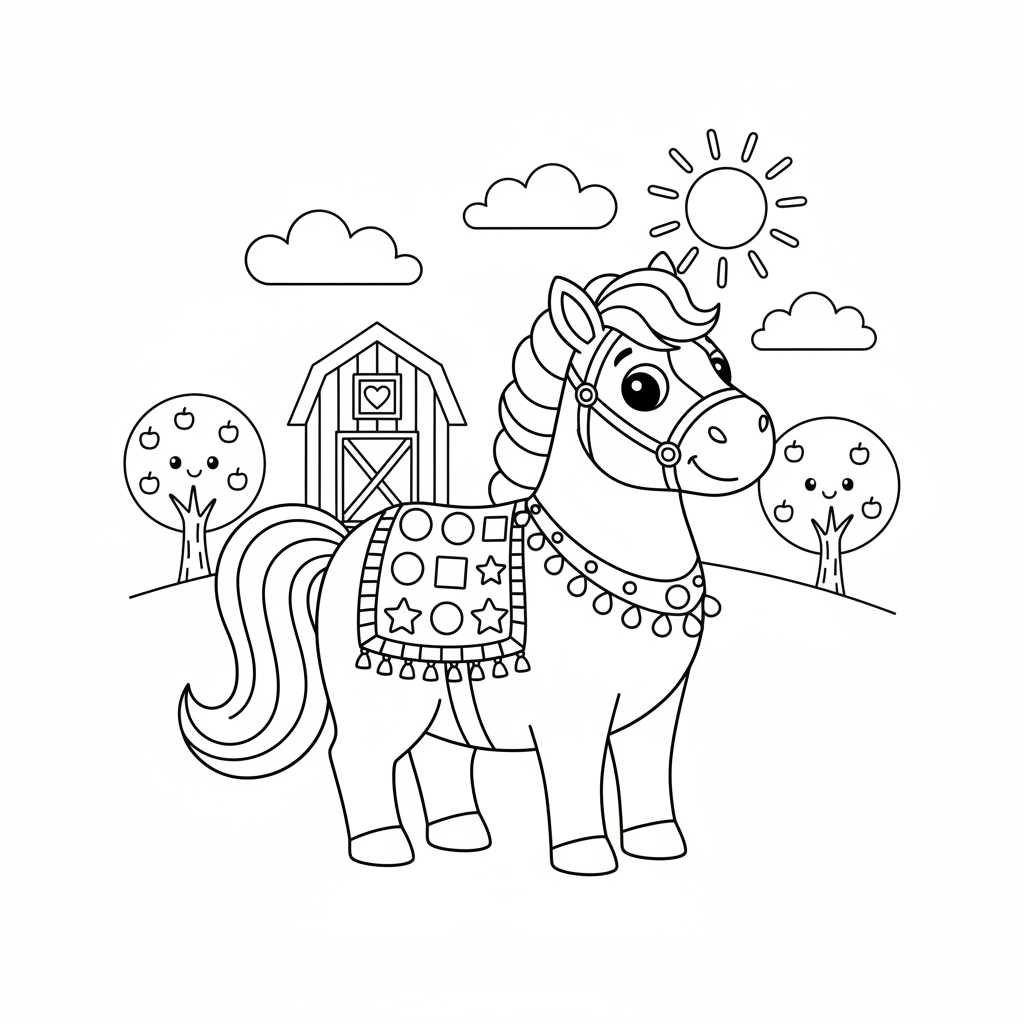 Coloriage dessin cheval coloriage