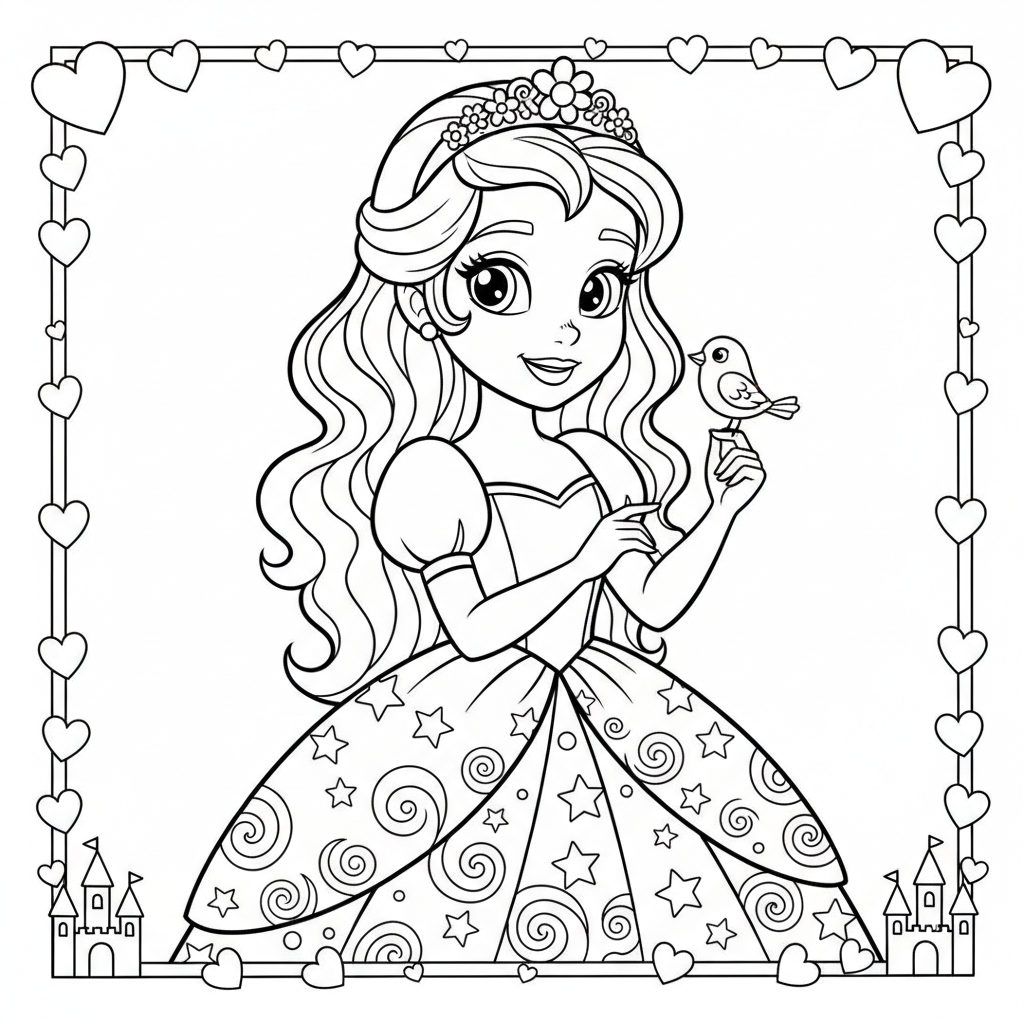 Coloriage disney coloriage princesse 4