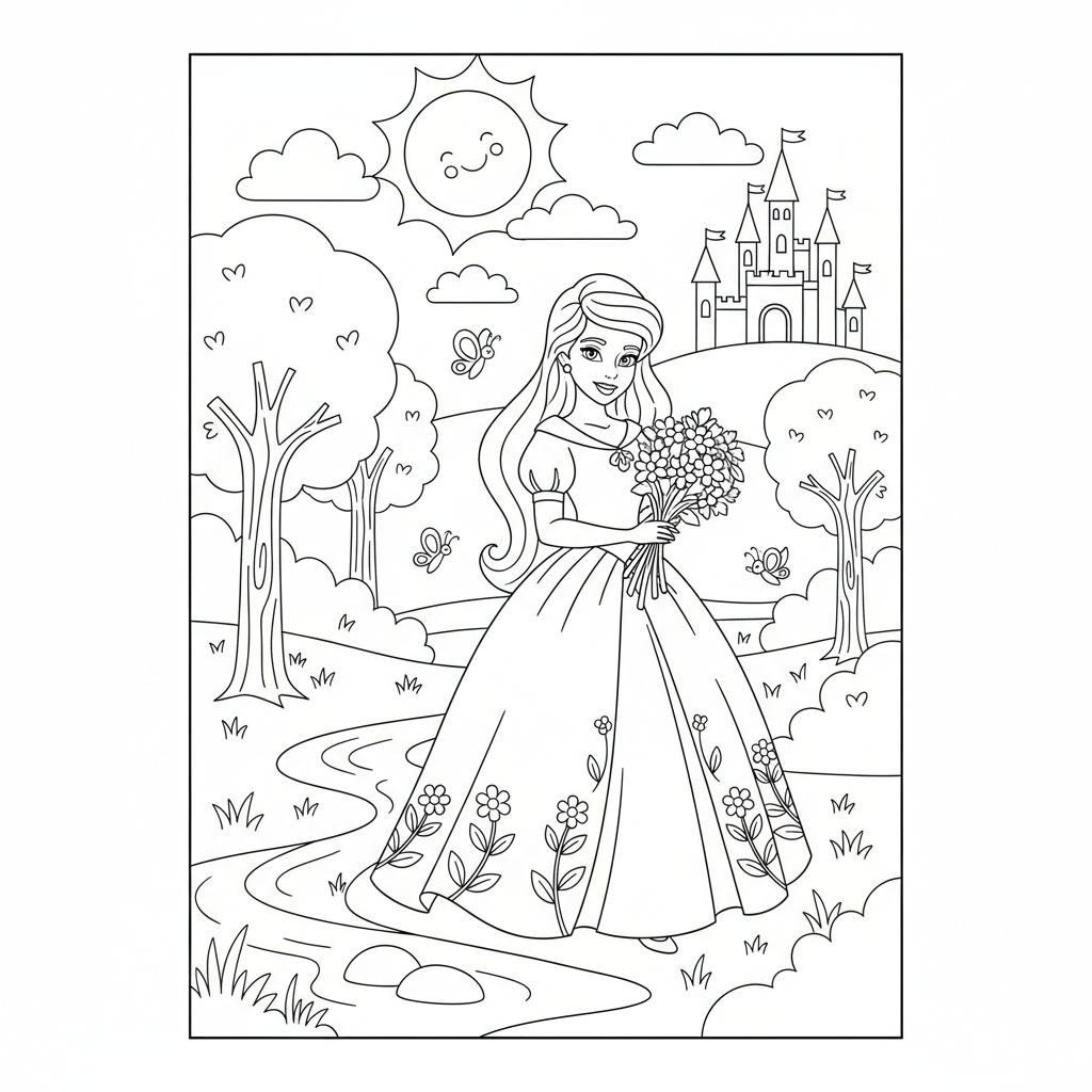 Coloriage disney princesse coloriage 3