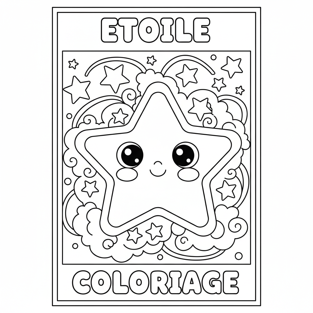Coloriage Etoile à Imprimer Gratuitement pour Enfants