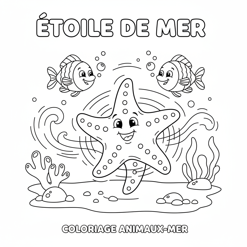 Coloriage etoile de mer coloriage 5