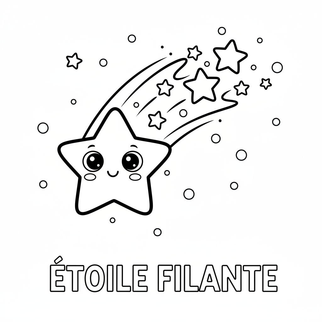 Coloriage Etoile Filante Coloriage Gratuit à Imprimer