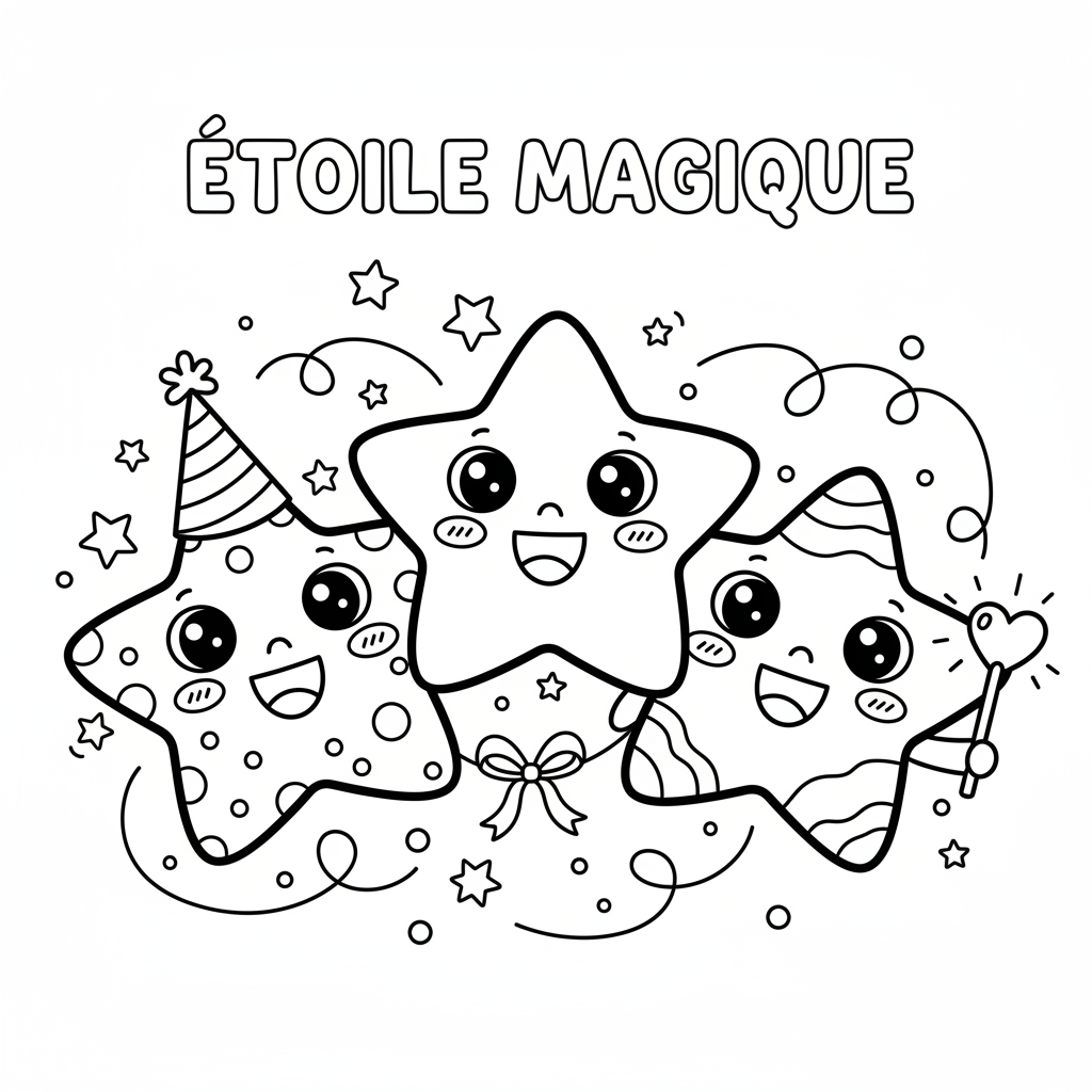 Coloriage etoiles coloriage 4