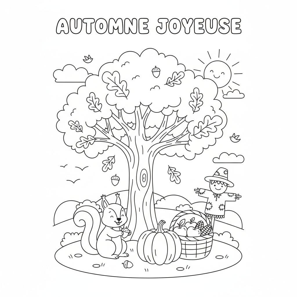 Coloriage facile coloriage automne maternelle 2
