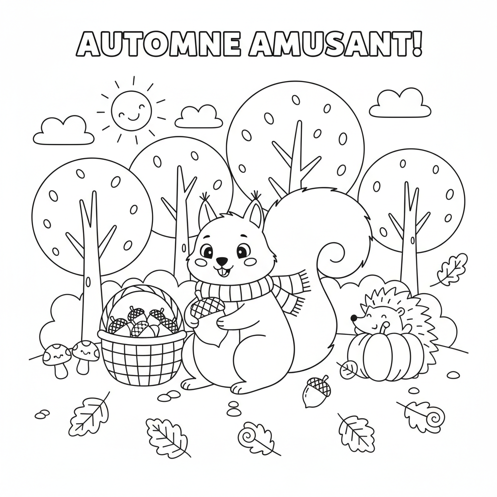 Coloriage facile coloriage automne maternelle 3