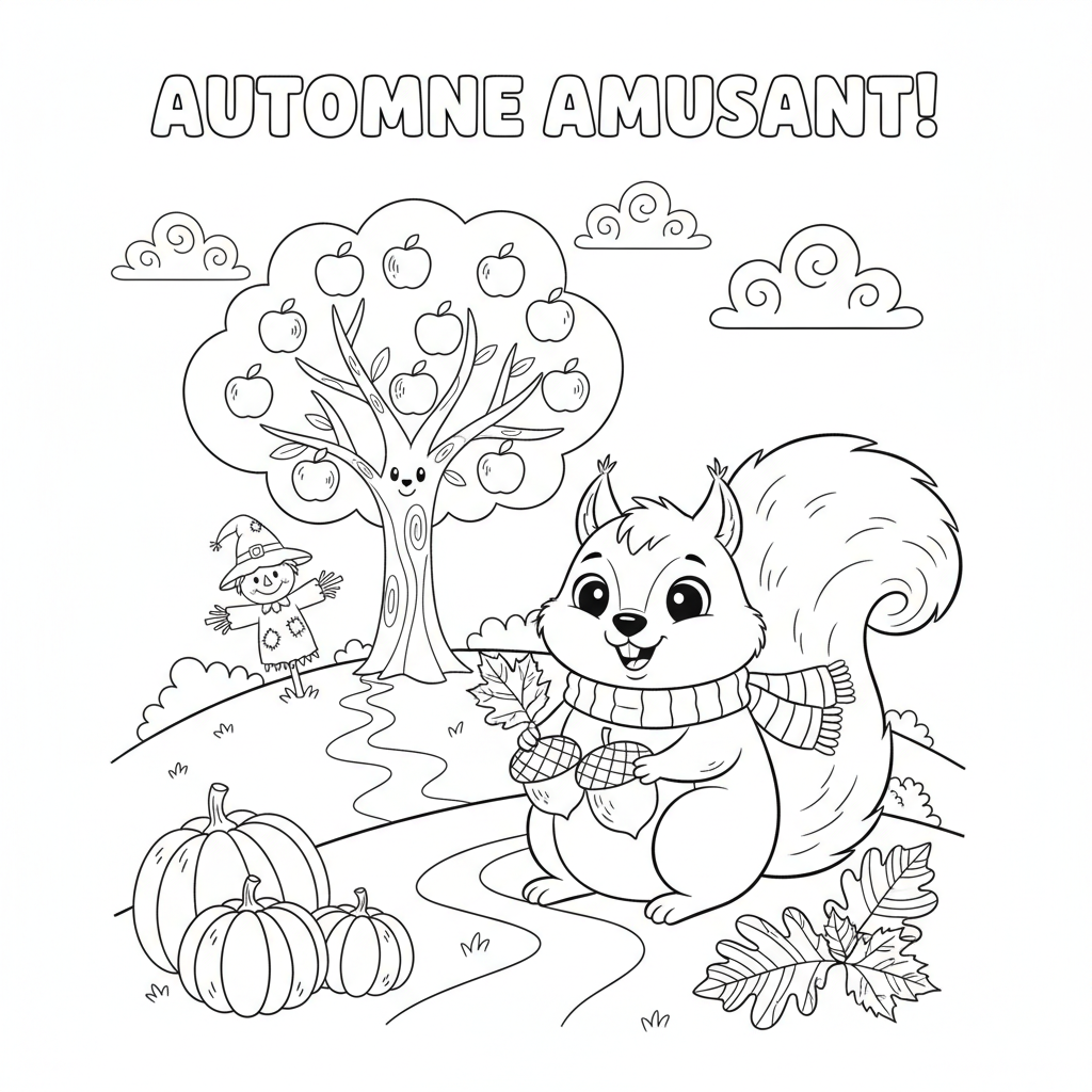 Coloriage facile coloriage automne maternelle 4