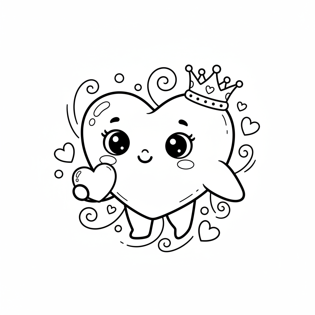 Coloriage facile coloriage coeur 4