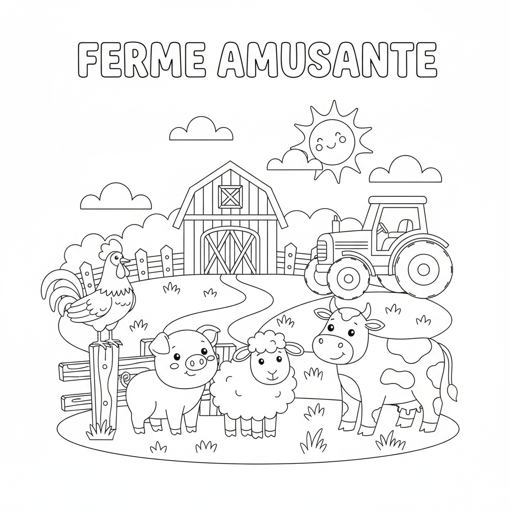 Coloriage ferme coloriage 2