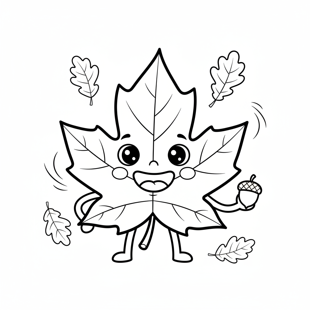 Coloriage feuille automne coloriage 4