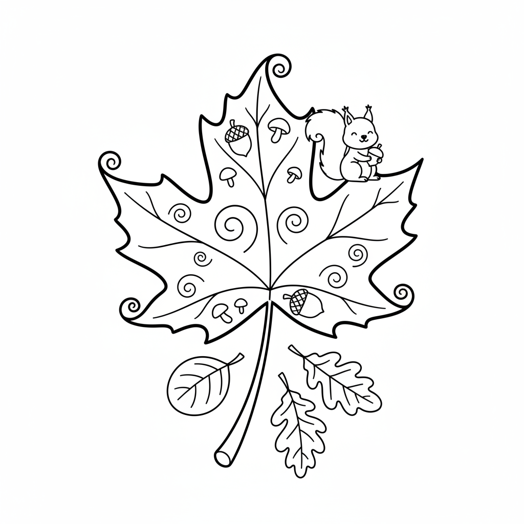 Coloriage feuille d automne coloriage 2