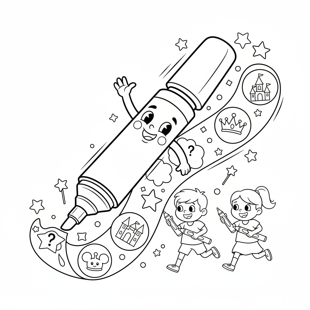 Coloriage feutre coloriage mystere disney 5