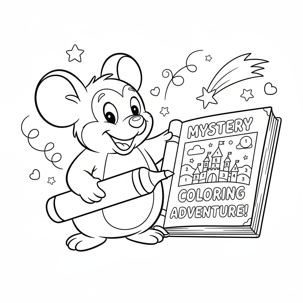 Coloriage feutre pour coloriage mystère disney 1