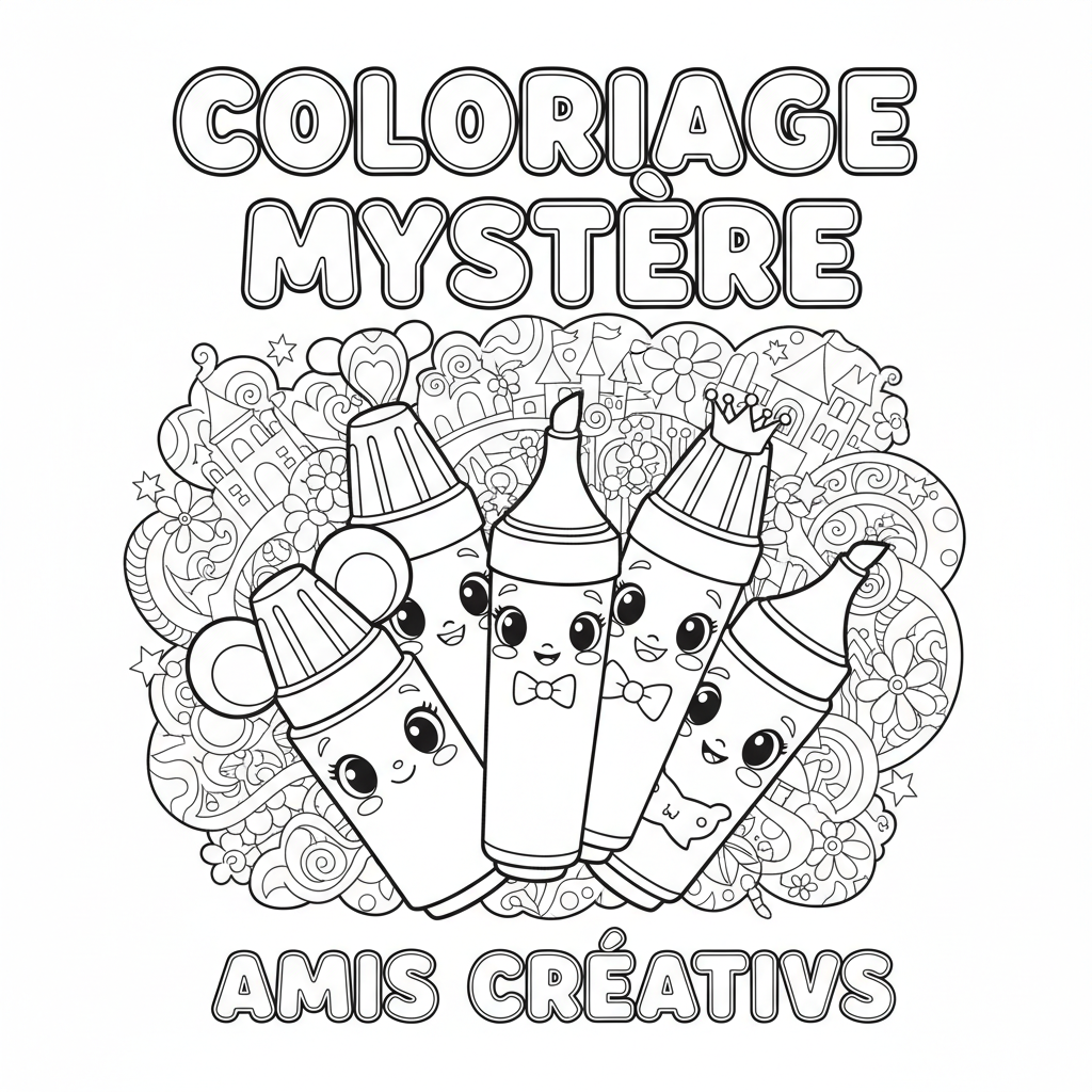 Coloriage feutre pour coloriage mystere disney 4