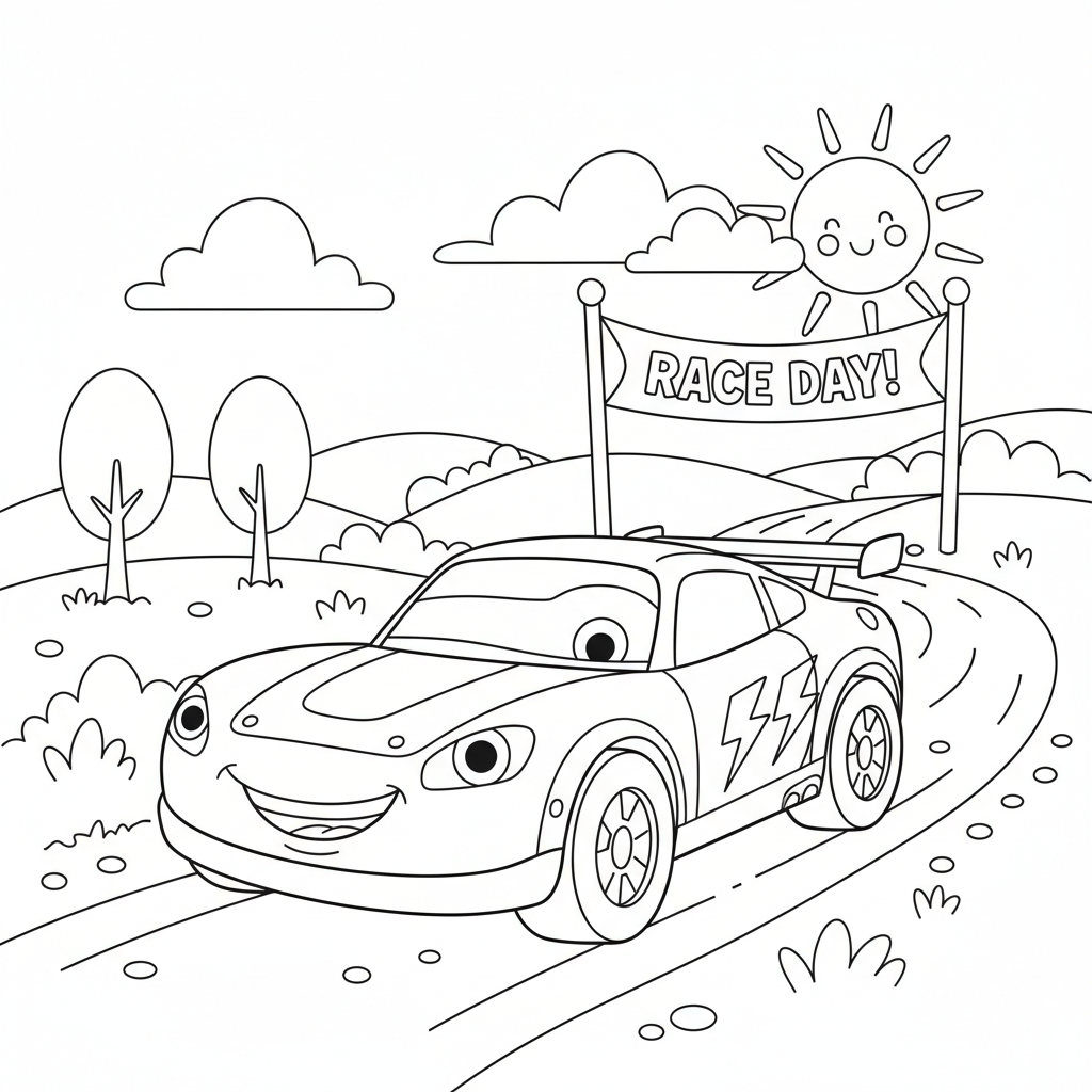 Coloriage flash mcqueen coloriage 3