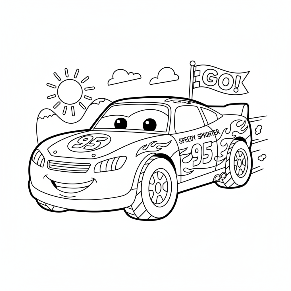 Coloriage flash mcqueen coloriage 4