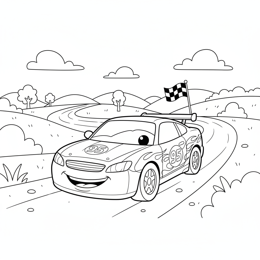 Coloriage flash mcqueen coloriage à imprimer 3