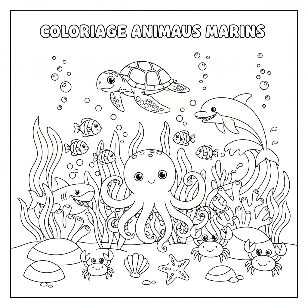 Coloriage forêt coloriage à imprimer animaux 2