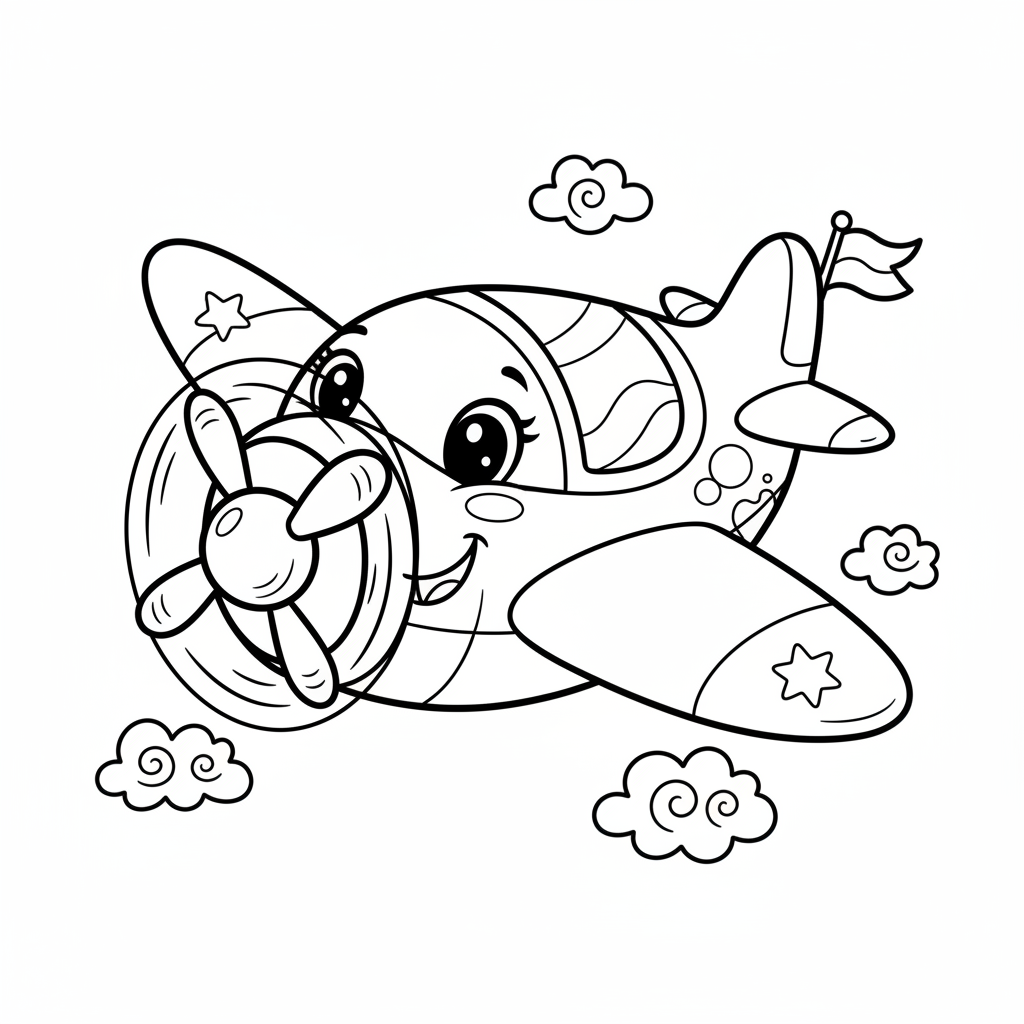 Coloriage fusée coloriage 4