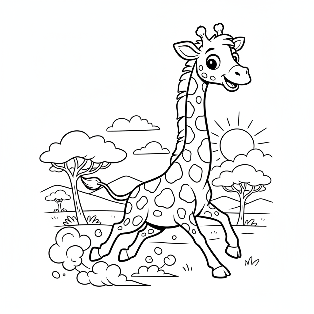 Coloriage girafe coloriage 5
