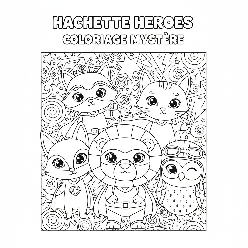 Coloriage hachette heroes coloriage mystere 4