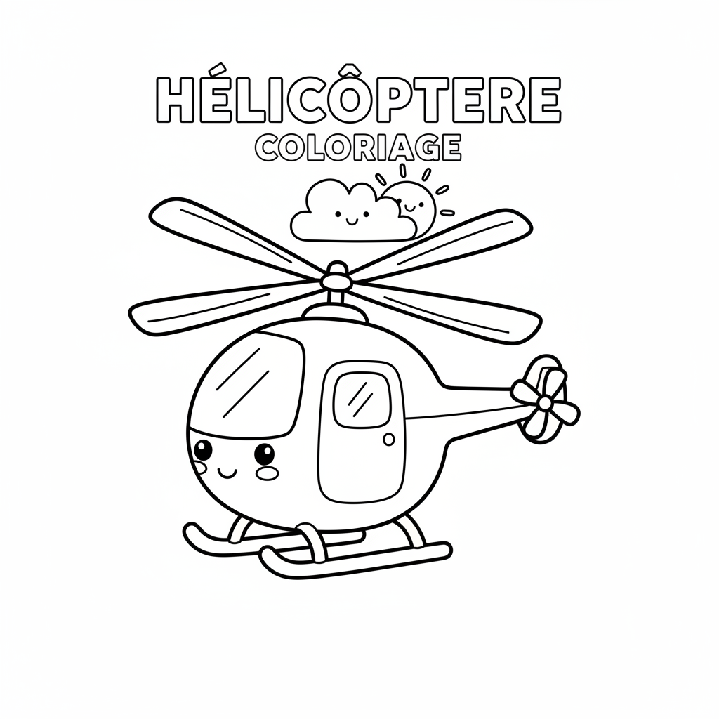 Coloriage hélicoptère coloriage