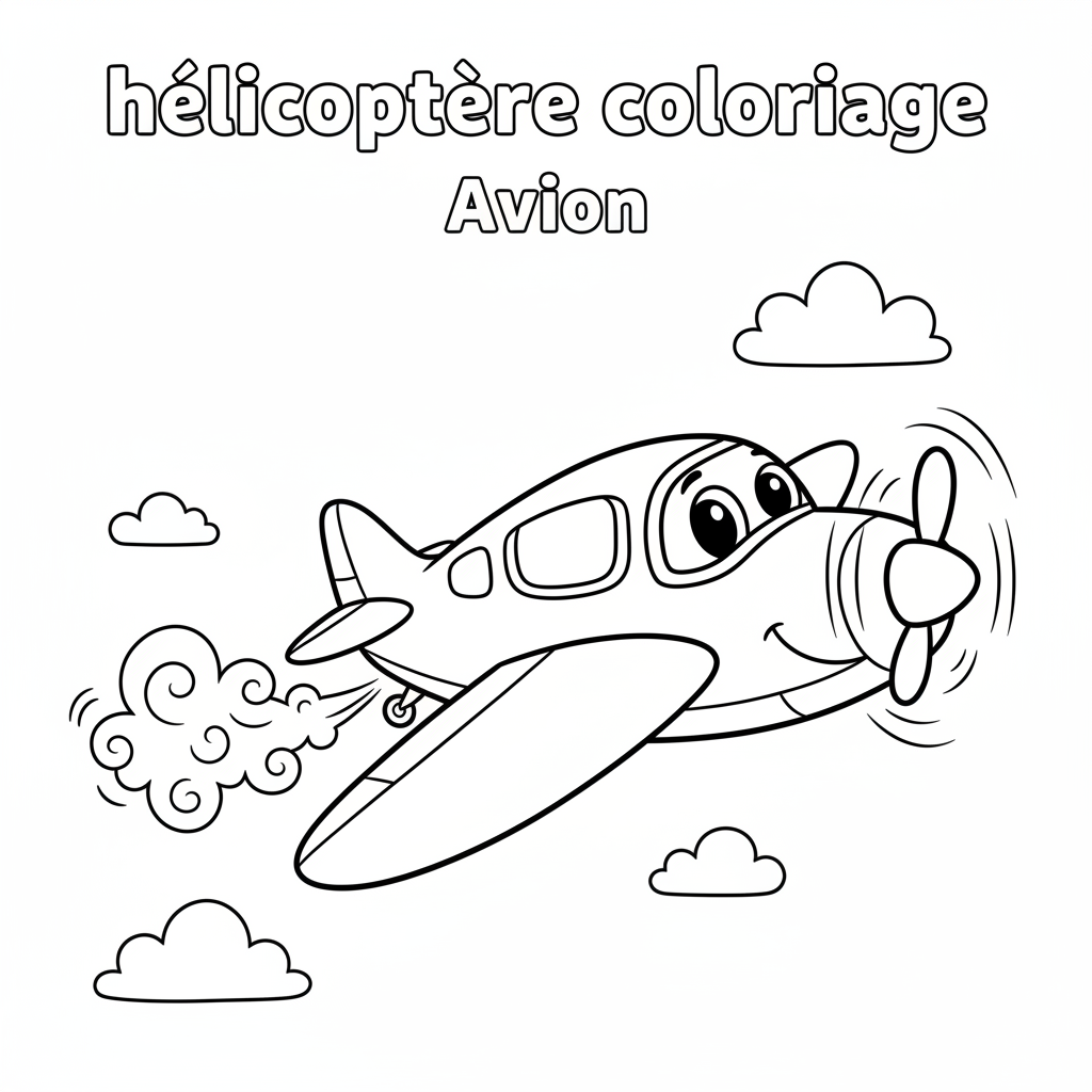Coloriage hélicoptère coloriage 5